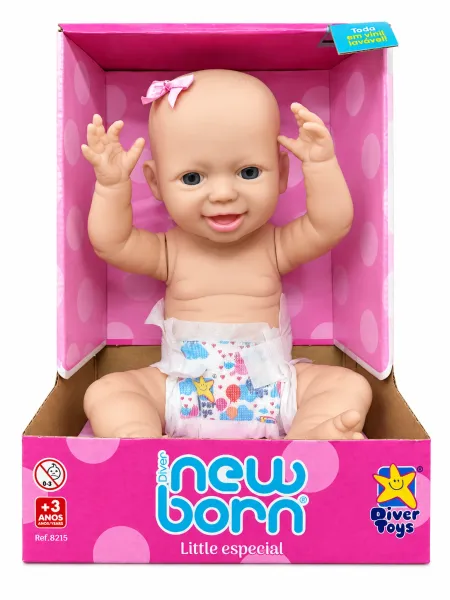 Boneca New Born Toda Em Vinil- Diver Toys