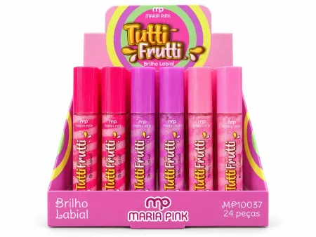 Brilho Labial Tutti Frutti Box C/24Unid- Maria Pink