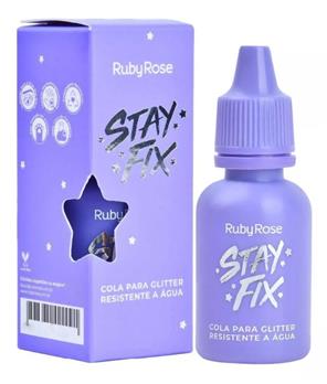 Cola Para Glitter Resistente À Água  Stay Fix Ruby Rose 10ml