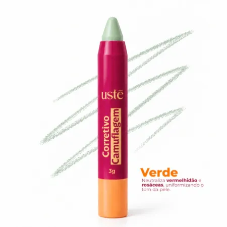 Corretivo Camuflagem Verde- Uste