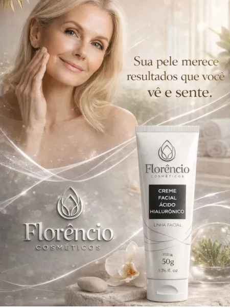 Creme Facial Ácido Hialurônico - Florêncio 50g