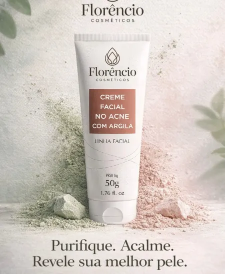 Creme Facial No Acne com Argila- Florêncio 50g