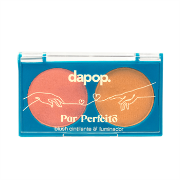 Duo Blush Cintilante & Iluminador Par Perfeito - Dapop 6g