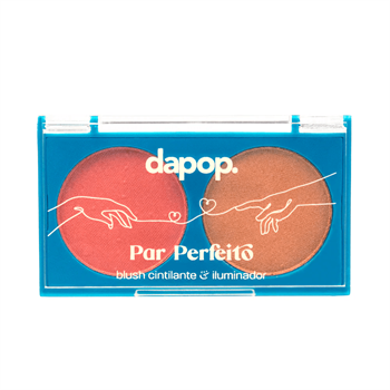Duo Blush Cintilante & Iluminador Par Perfeito - Dapop 6g