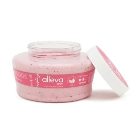 Esfoliante Corpo e Rosto Rose Essence -Alleva 250g