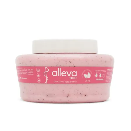 Esfoliante Corpo e Rosto Rose Essence -Alleva 250g