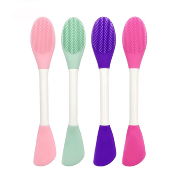 Espátula e Escovinha de Silicone para Skincare 2 em 1