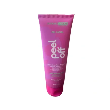 Gel Facial Peel Off Rosa Mosqueta e Argila com Efeito Diamante Dermachem 60g