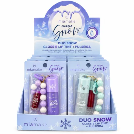 Gloss E Lip Tint+ Pulseira Duo Snow- Mia Make