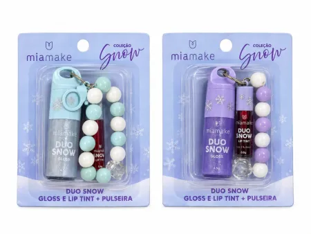 Gloss E Lip Tint+ Pulseira Duo Snow- Mia Make