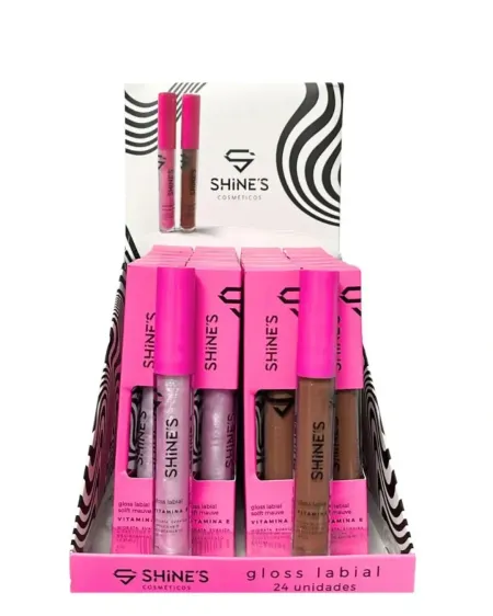 Gloss Labial Soft Mauve Box C/24 Unid - Shine's Cosméticos 5ml