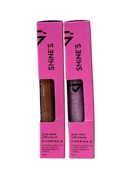Gloss Labial Solft Mauve- Shine´s Cosméticos 5ml