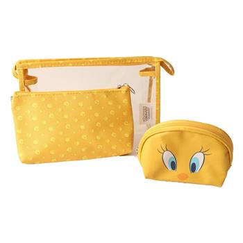 Kit com 3 Necessaires Linha Tweety Piu Piu Miss Frandy