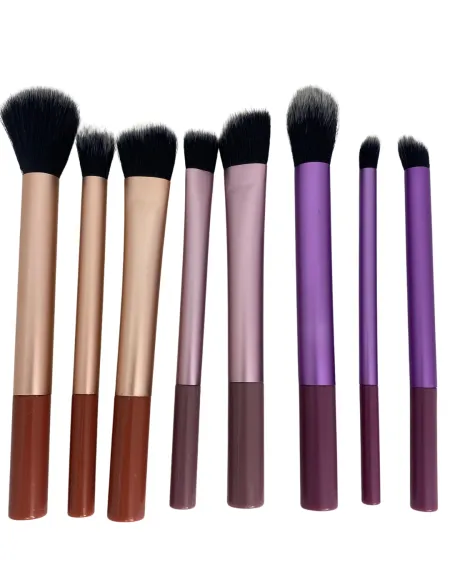 Kit com 8 Pincéis para Maquiagem – Kit de Pincéis para Rosto e Olhos