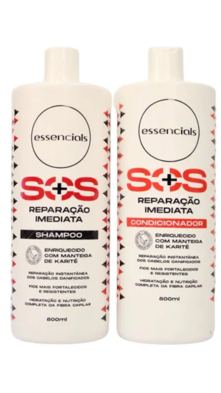 Kit Shampoo + Condicionador SOS Essencials 800ml