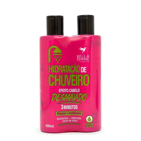 Kit Shampoo E Condicionador Hidratação - BellaFemme 400ml