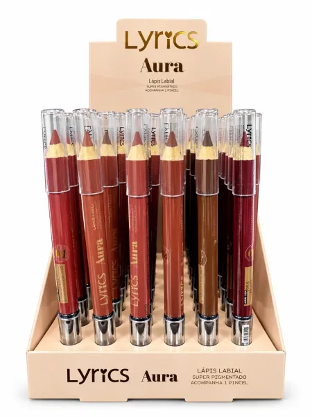 Lápis Labial Aura Box C/48Unid - Lyrics Cosmetics
