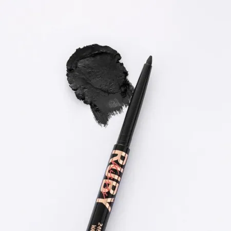 Lápis Retrátil em Gel à Prova D'água Blackest Black- Ruby Kisses