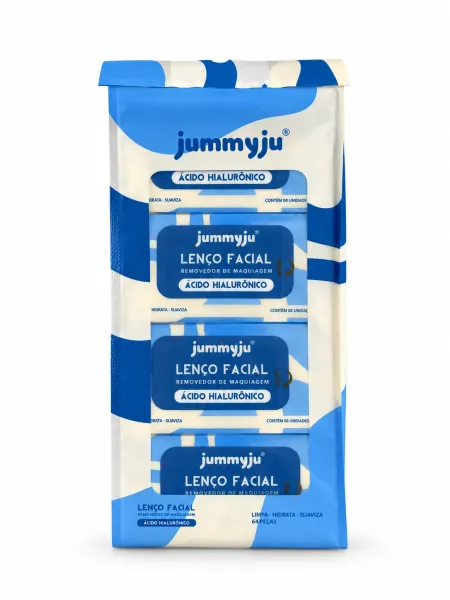 Lenço Demaquilante Ácido Hialurônico Pac C/8Unid- JummyJu