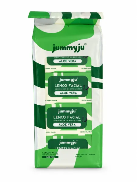 Lenço Demaquilante Aloe e Vera Pac C/8Unid- JummyJu