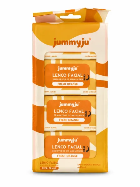 Lenço Demaquilante Fresh Orange Pac C/8Unid- JummyJu