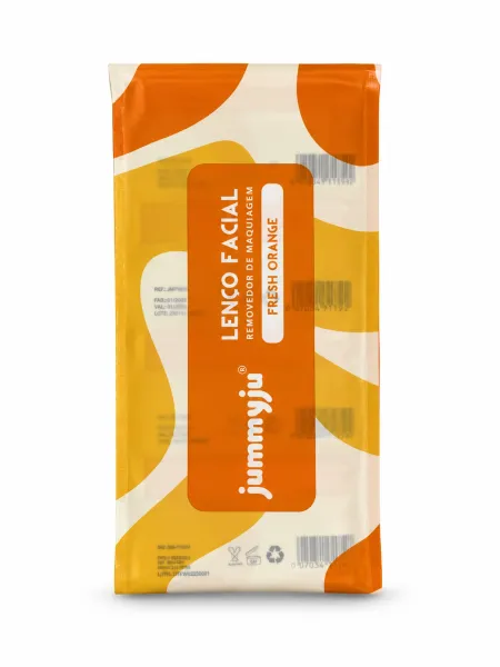Lenço Demaquilante Fresh Orange Pac C/8Unid- JummyJu