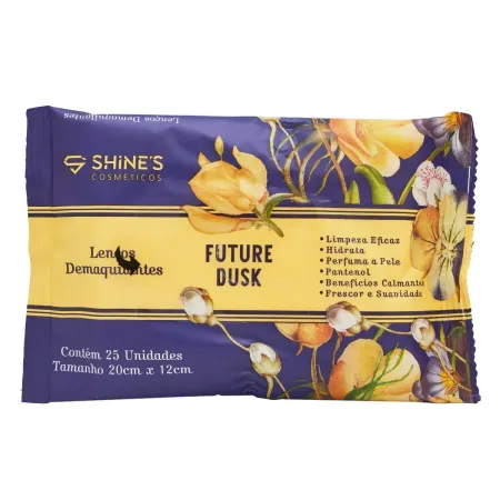 Lenço Demaquilante Future Dusk- Shine´s Cosméticos 25un