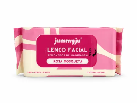 Lenço Demaquilante Rosa Mosqueta- Jummyju