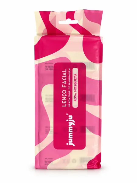 Lenço Demaquilante Rosa Mosqueta Pac C/8Unid- Jummyju