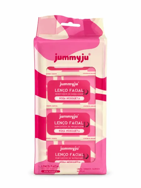 Lenço Demaquilante Rosa Mosqueta Pac C/8Unid- Jummyju
