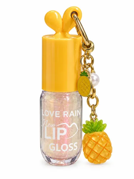 Lip Gloss Abacaxi Com Chaveiro- Love Rain