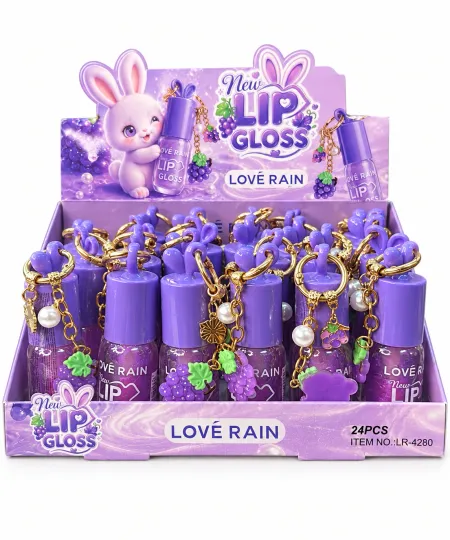 Lip Gloss Uva Com Chaveiro- Love Rain