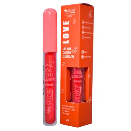 Lip Oil Candy Cereja Cor 606 - Max Love 5ml