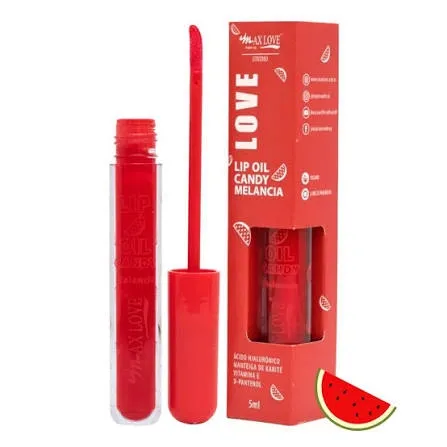 Lip Oil Candy Melancia Cor 602 - Max Love 5ml