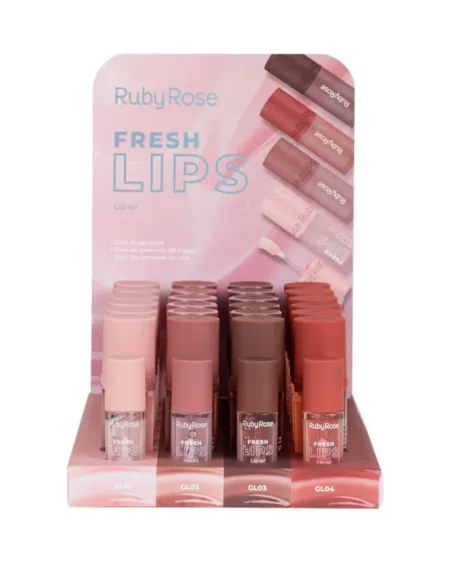Lip Oil Fresh Lips G2 Box C/24 Unid- Ruby Rose