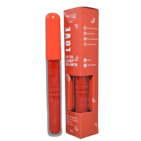 Lip Oil Candy Melancia Cor 602 - Max Love 5ml