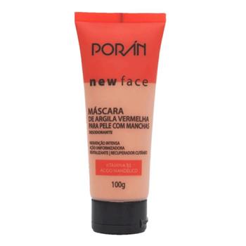 Máscara argila vermelha pele com manchas New Face PORÁN 100G