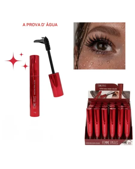 Máscara de Cílios à Prova d'Água - Femme Paris 12g
