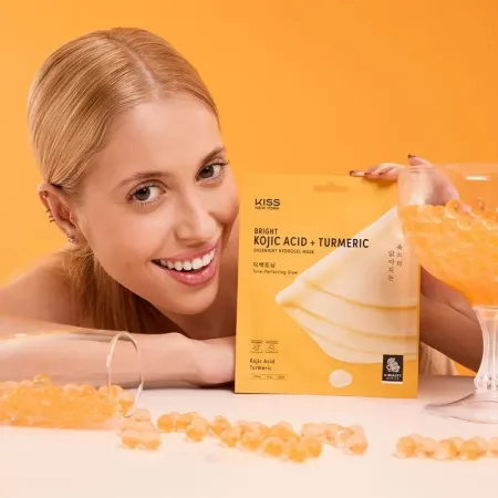 Máscara Facial de Hidrogel Ácido Kojico e Açafrão- Kiss New York
