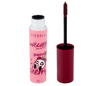 Máscara Para Cílios Bordô No Panda Cherry Vizzela 5g