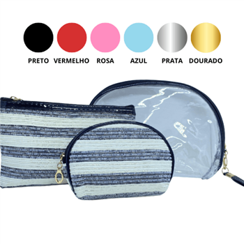 Necessaire Kit com 3 peças NEC-C17GA Ruby's