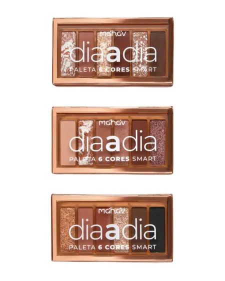 Paleta De Sombras 6 Cores Smart Dia A Dia- Mahav