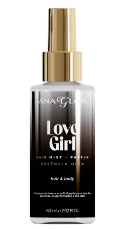 Perfume de Cabelo e Corpo Love Girl Ana Glow 60ml