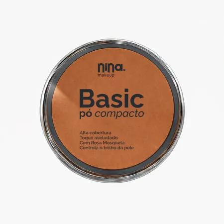 Pó Compacto Basic Cor 8 - Nina Makeup 9g