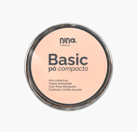 Pó Compacto Basic Cor 1 - Nina Makeup 9g