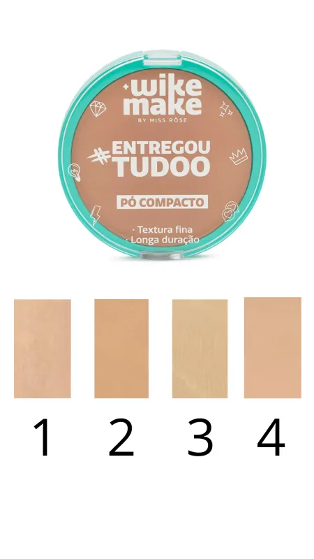 Pó Compacto Entregou Tudoo Wike Make by Miss Rôse 10g