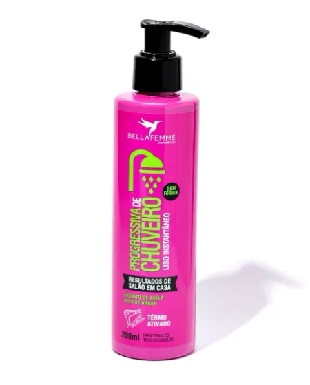Progressiva de Chuveiro Liso Instantâneo Bella Femme 200ml