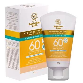 Protetor solar Facial com Cor Gel Creme Australian Gold 40g