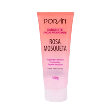 Sabonete Facial Hidratante Rosa Mosqueta Porán Cosméticos 100g