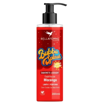 Sabonete Líquido Bubba Splash Morango Bella Femme 200ml